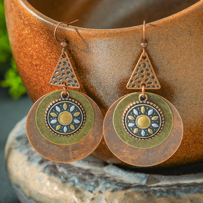 Ethnic Style Alloy Water Drop Earrings for Women