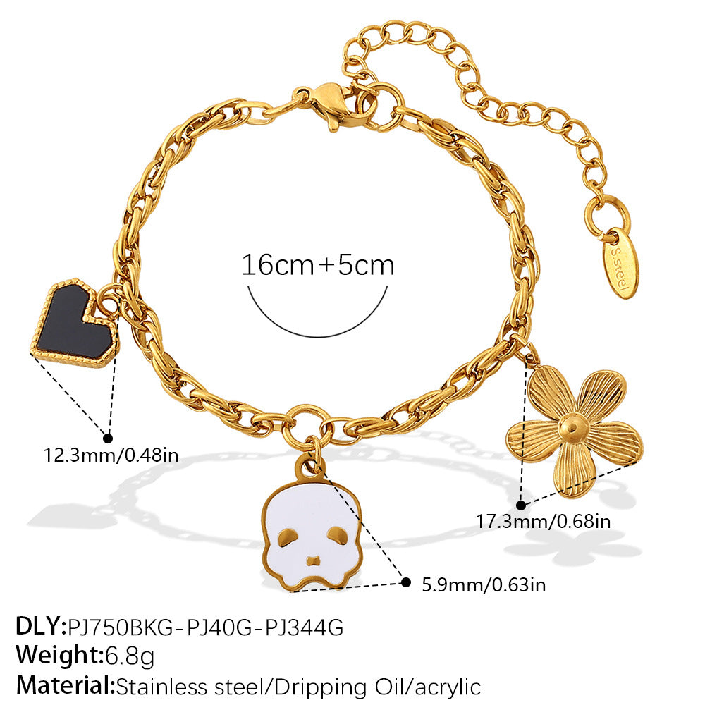 Halloween Ghost Chain Stainless Steel Bracelet
