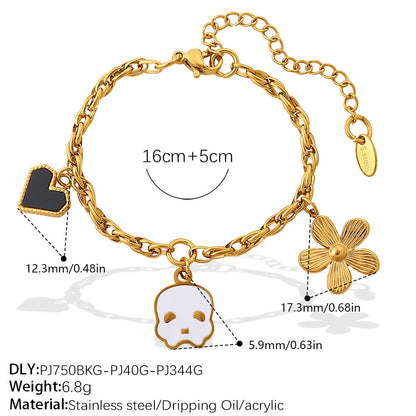 Halloween Ghost Chain Stainless Steel Bracelet