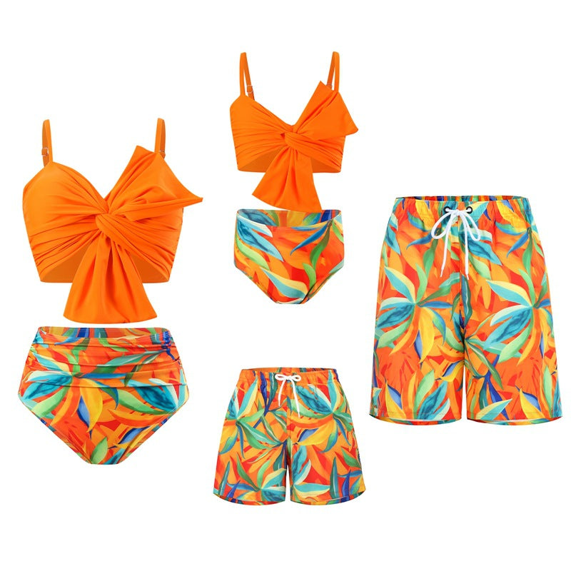 Family Beach Swimwear Set Uv Protection Swimwear