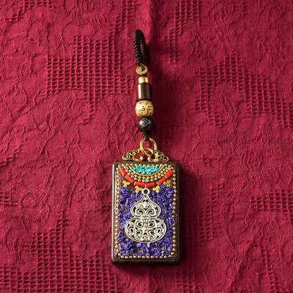 Nepal Exotic Keychain Pendant Creative Personality Men'S And Women'S Car Chain Red Hand Woven Rope Pendant