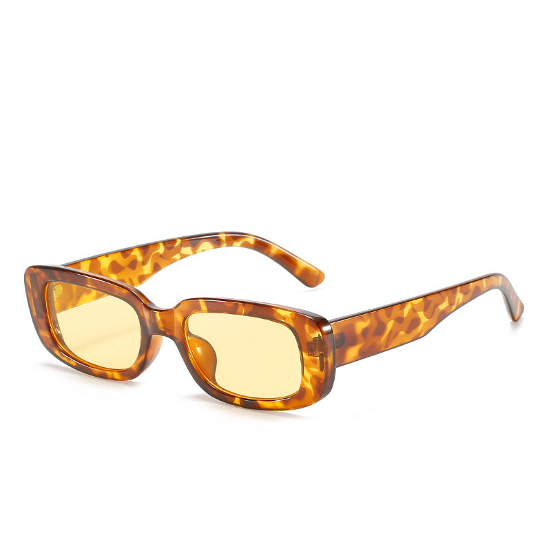 Trendy Square Sunglasses Stylish Black Frame Glasses