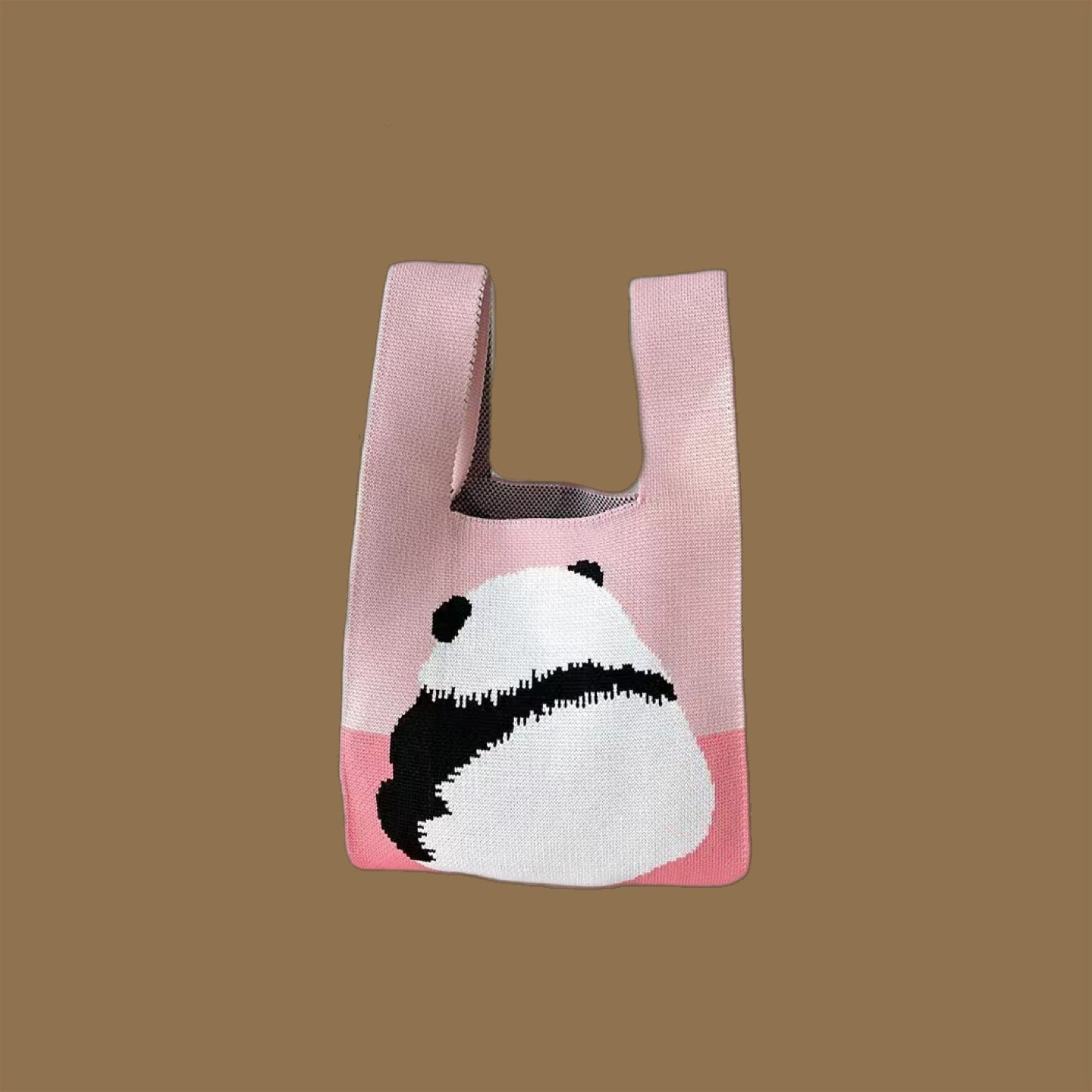 Trendy Cartoon Floral Knitted Tote Bag for Women