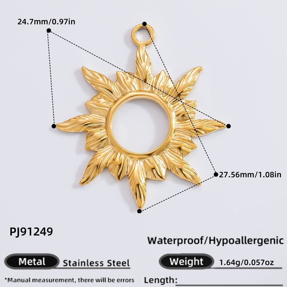 Handmade Stainless Steel 18K Gold Plated Earrings and Necklace Set