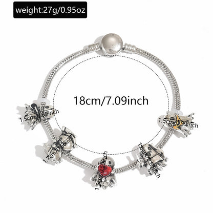 Punk Gothic Skeleton Metal Chain Halloween Bracelet