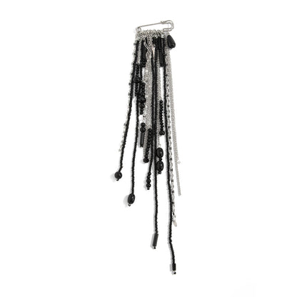 Trendy Geometric Crystal Beaded Brooch Pin - Funky Punk Style