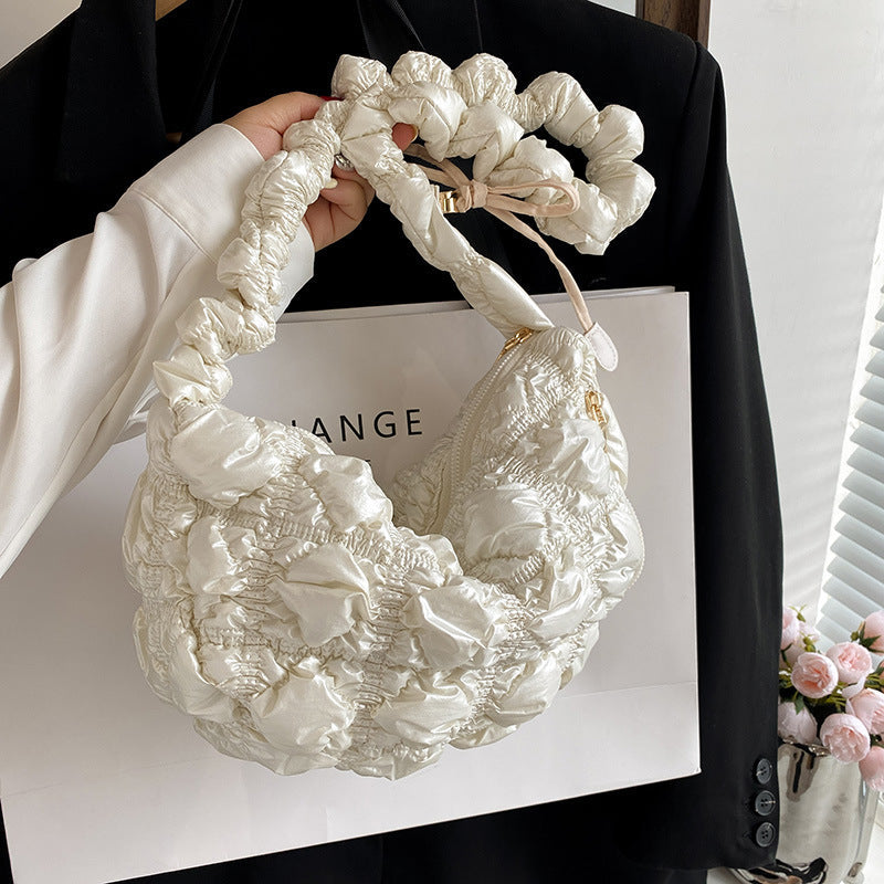 Chic Cloud-Shape Nylon Crossbody Bag with Large Capacity