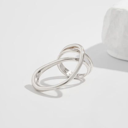 Stylish Geometric Oval Metal Bracelet - Fashionable Wide Cuff
