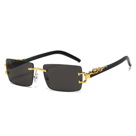 Trendy Unframed Cheetah Print Sunglasses for Men and Women