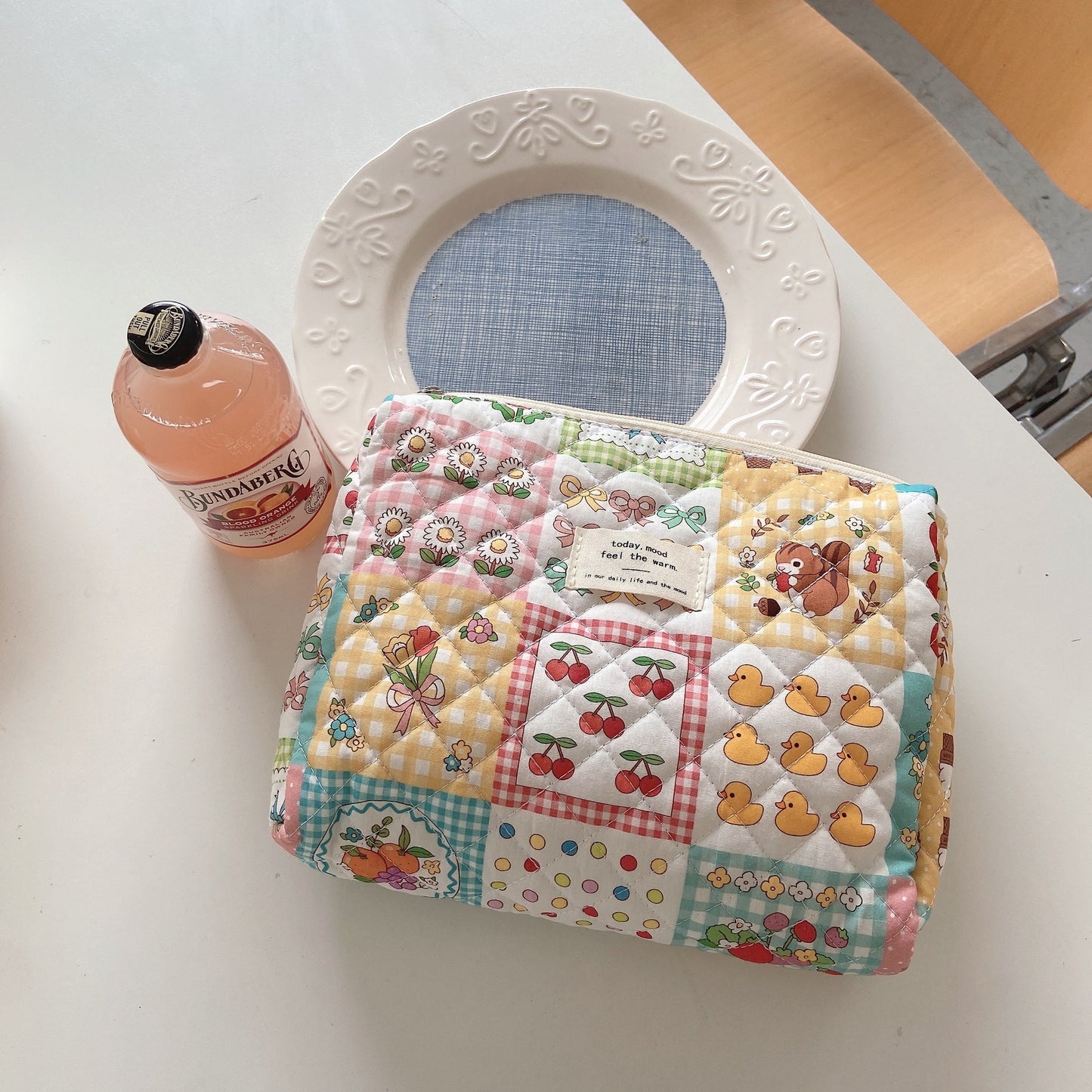 Cosbai - Floral Storage Purse Cosmetic Bag