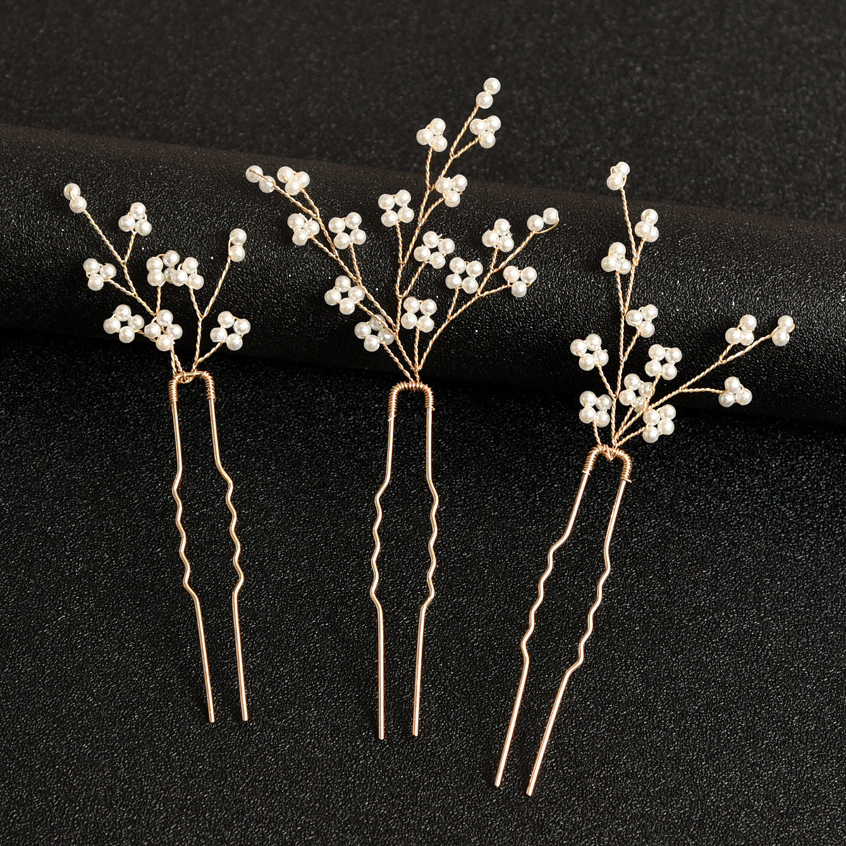 Handmade Pearl Hair Pins U-Shaped Hair Forks Wedding Party Accessories