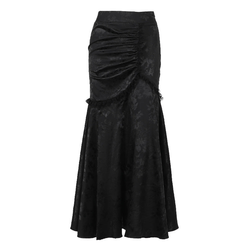 Asymmetrical Mermaid Hem Bodycon Dress Elegant Lace Detail