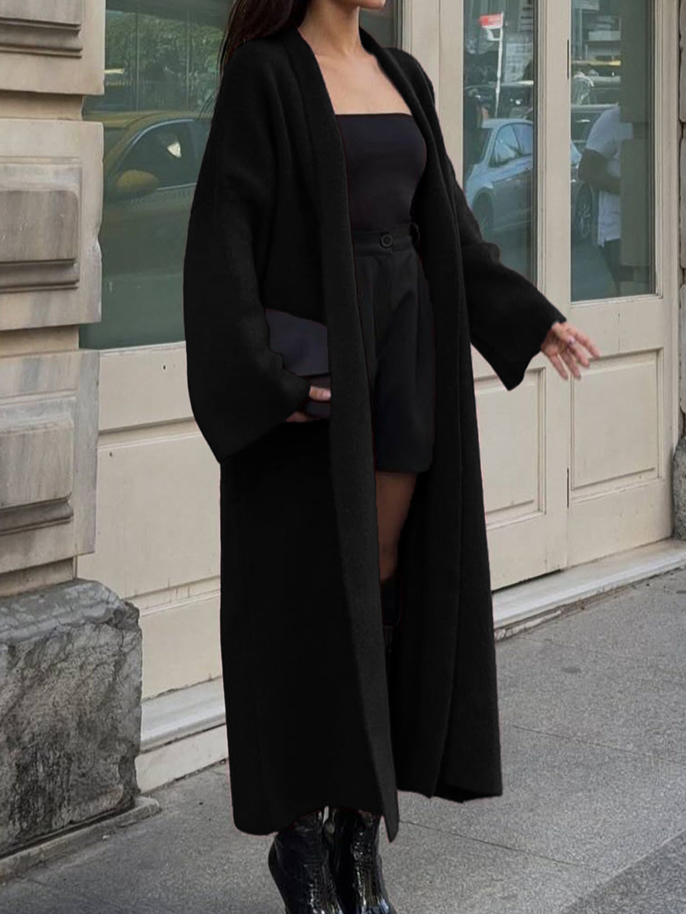 Fashionable Long Sleeve Knit Cardigan Coats for Women