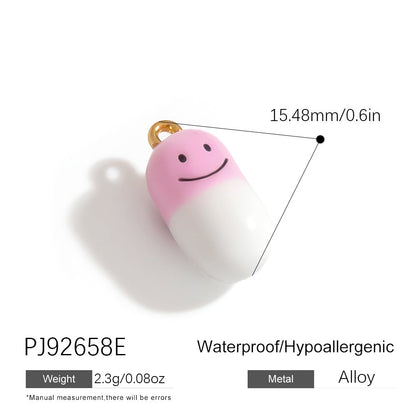 Alloy DIY Cartoon Car Pendant Droplet Decor