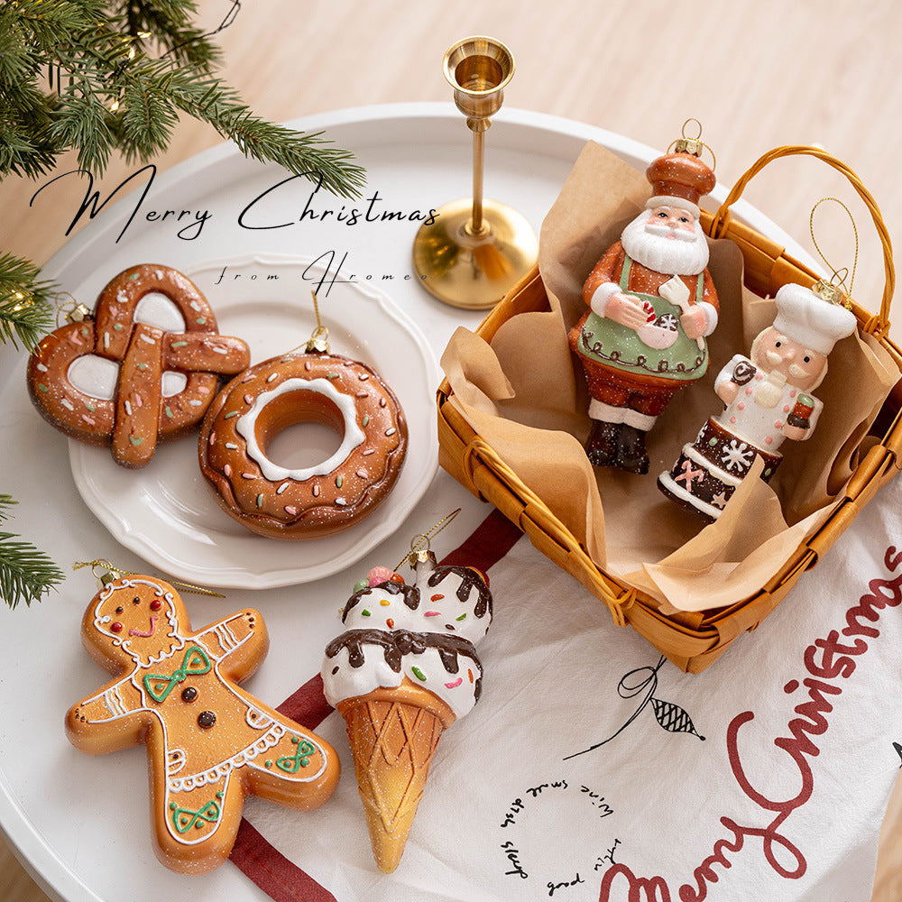 Cute Gingerbread Cookies Christmas Tree Hanging Ornament