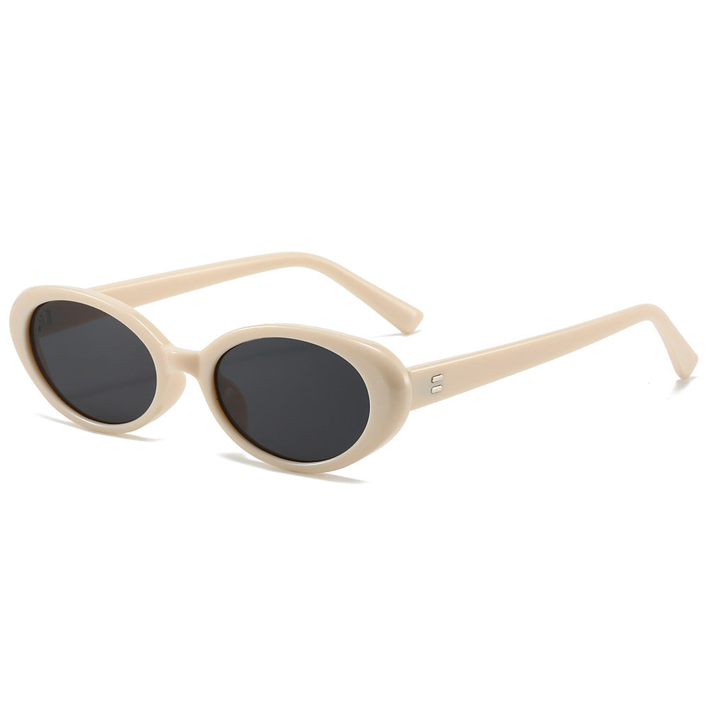 Retro Oval Frame Sunglasses Stylish UV400 Protection
