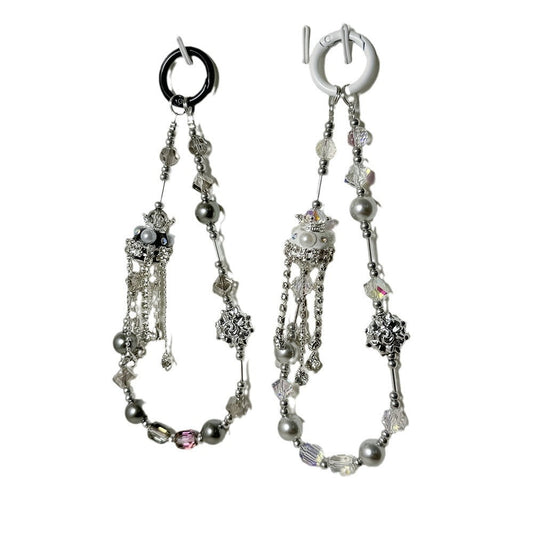 Minimalist Crystal Tassel Keychain Bag Charm