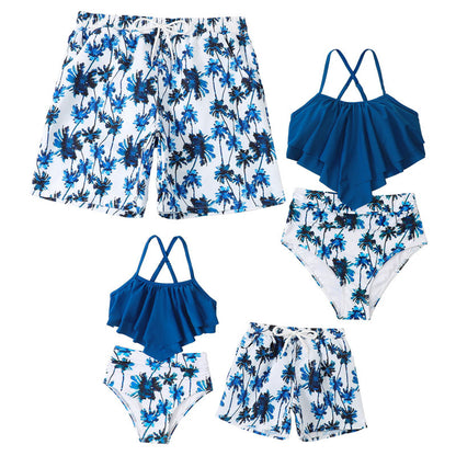 New Family Matching Tropical Swimwear Set