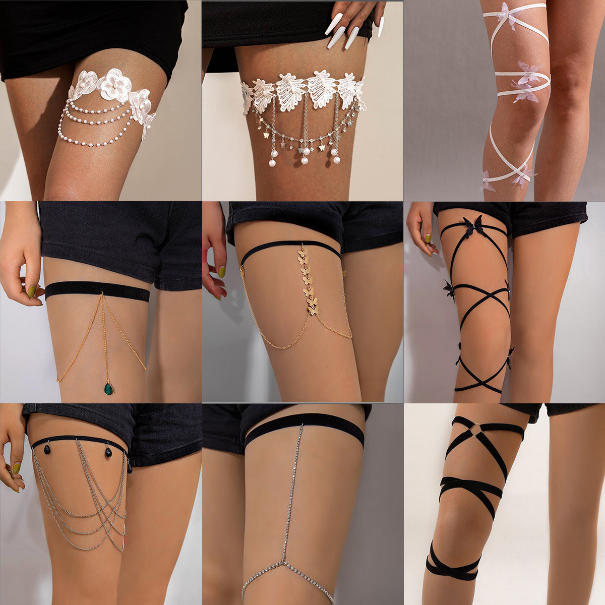 Trendy Sexy Butterfly Strap Leg Chain For Women