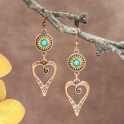 Bohemian Geometric Metal Earrings Creative Design for Women