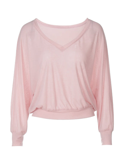 Sheer Long Sleeve Top for Women with Waist Tie
