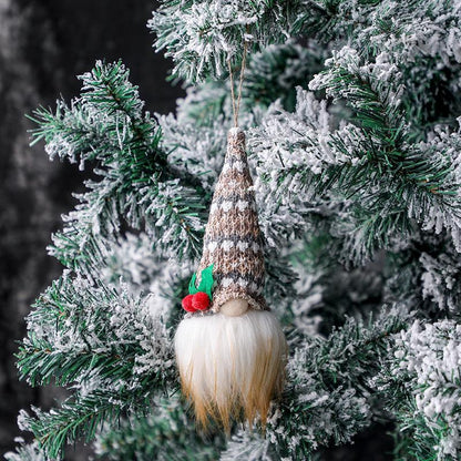 Christmas Ornaments Christmas Tree Pendant Small Hanging Knitted Luminous Faceless Doll Doll Dwarf