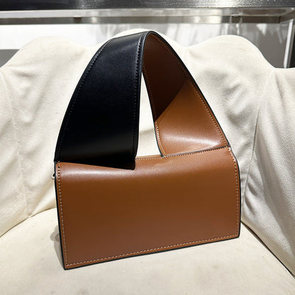 Color Block Twisted Square Tote Shoulder Bag