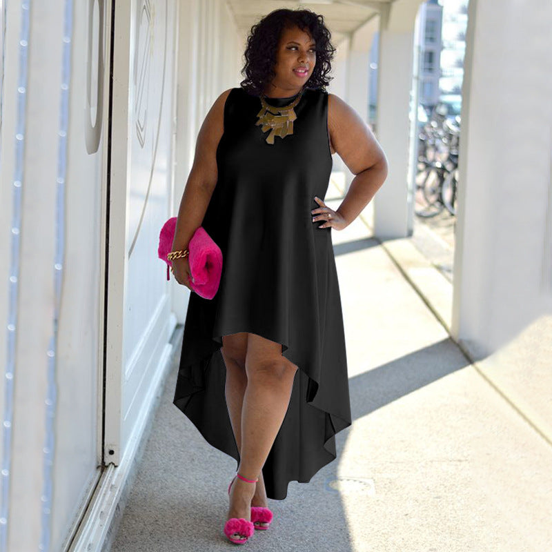 Stylish Plus Size Sleeveless Casual Dress