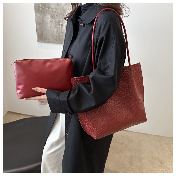 Fashionable Two-Piece Shoulder Bag Set Stylish Tote Bag for Women
