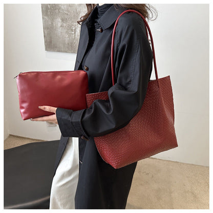 Fashionable Two-Piece Shoulder Bag Set Stylish Tote Bag for Women