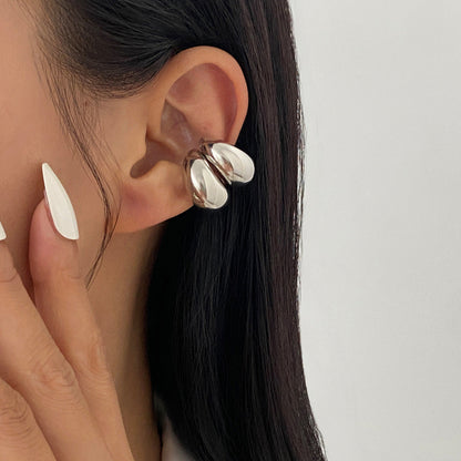 Geometric Metal Teardrop Earrings Fashion Statement Hoops