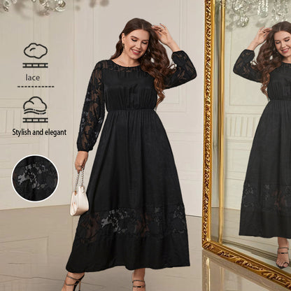 Chic Black Lace Midi Dress for Effortless Elegance