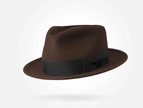 Classic Wool Felt Fedora Hat for Autumn and Winter