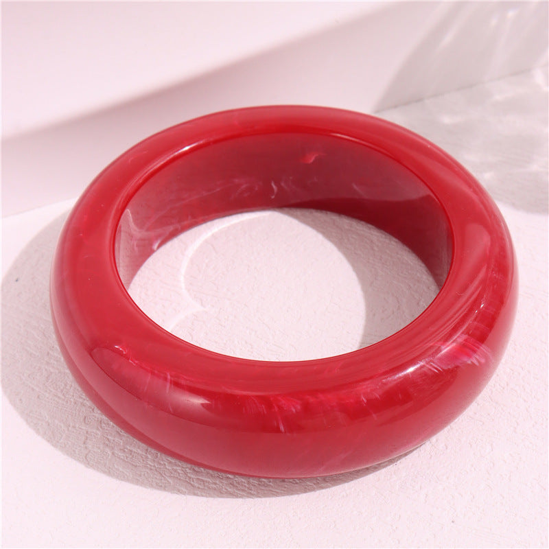 Round MarblingÂ Patterns Single Bracelets