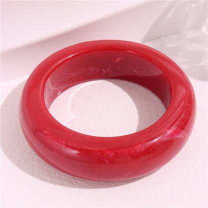Round Marbling Patterns Single Bracelets