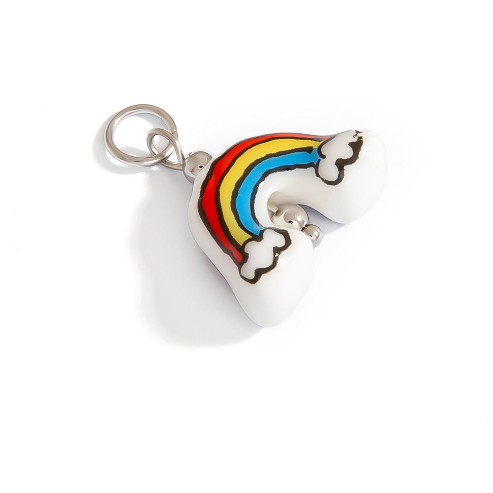 DIY Stainless Steel Jewelry Accessories Colorful Shell Pendant