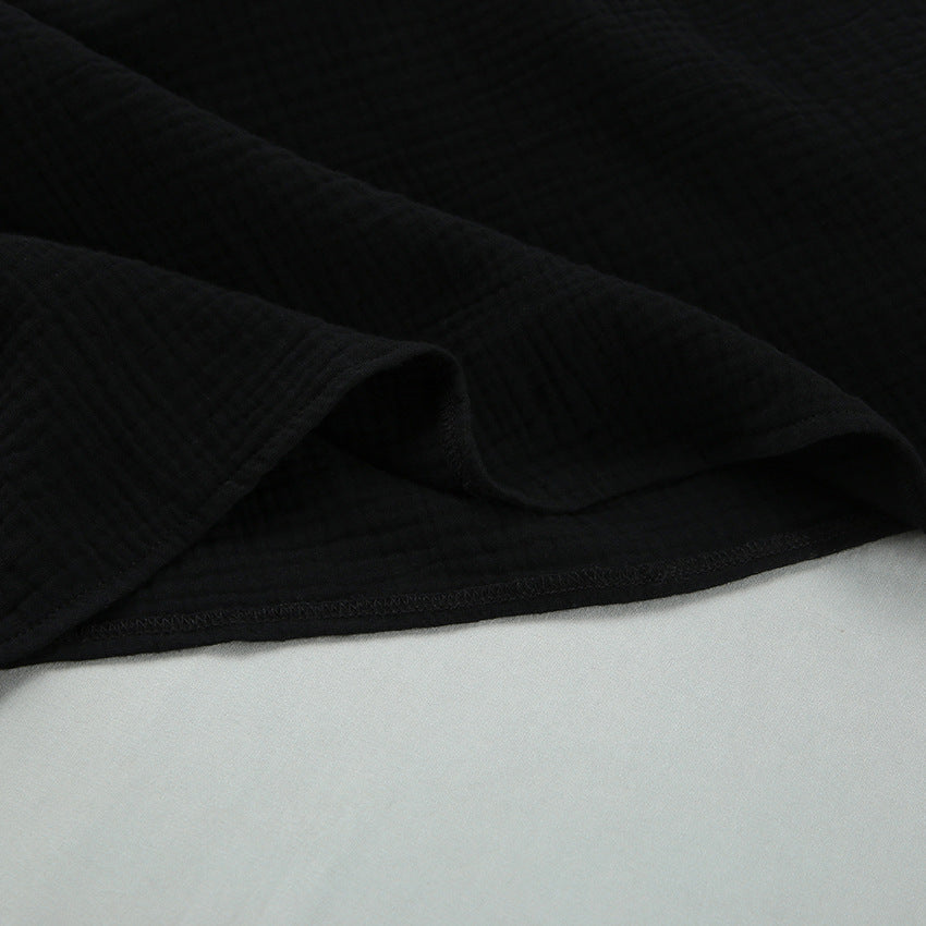 String Shoulder Split Sleepwear Dress