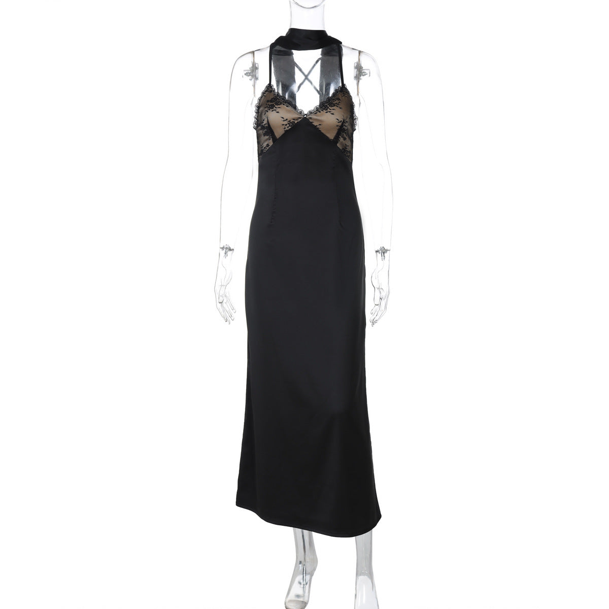 New Deep V Neck Backless Maxi Dress for Women