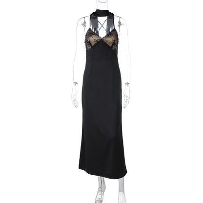 New Deep V Neck Backless Maxi Dress for Women