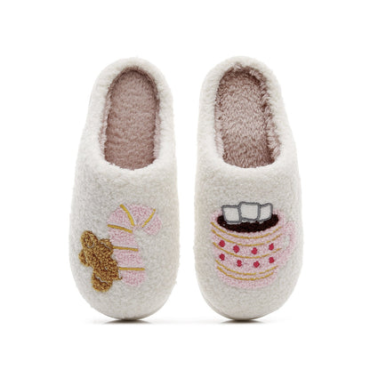 Cute Thicken Fleece Non-Slip Indoor Slippers
