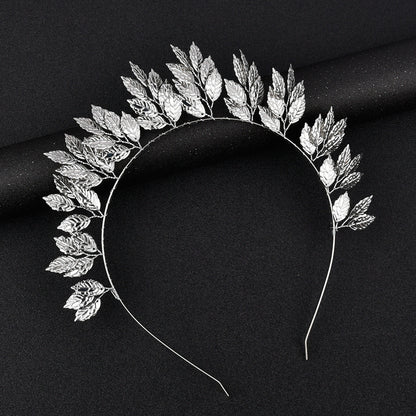 Trendy Alloy Leaf Hairband Elegant Casual Headband