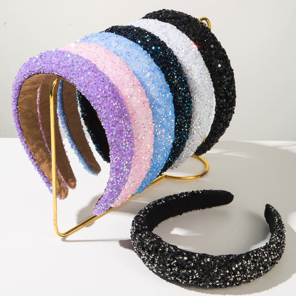 Dopamine Color Crystal Headband for Women - Chic and Versatile Hair Accessory