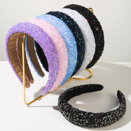 Dopamine Color Crystal Headband for Women - Chic and Versatile Hair Accessory