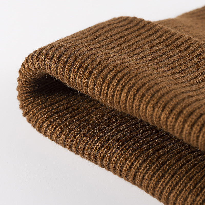 Solid Color Outdoors Thick Knit Beanie