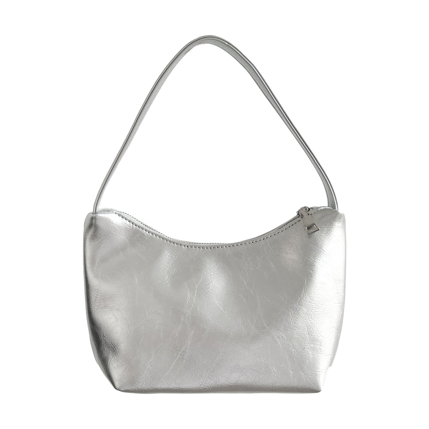 Minimalist Solid Color Leather Shoulder Bag