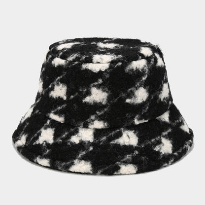 Vintage Fuzzy Plush Thick Warm Bucket Hat