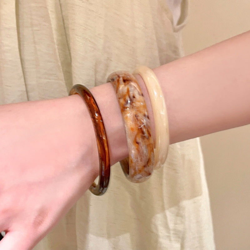 Irregular Vintage Geometric Acrylic Bracelets