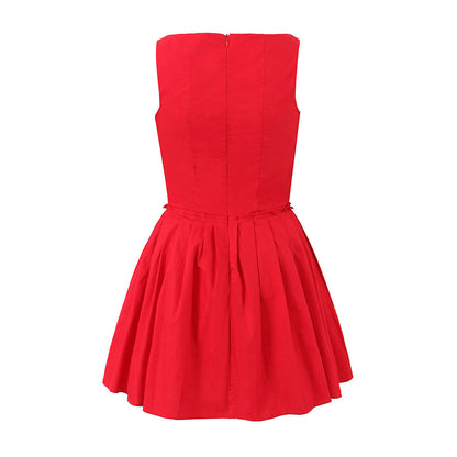 Solid Color Sexy Straps A-Line Dress