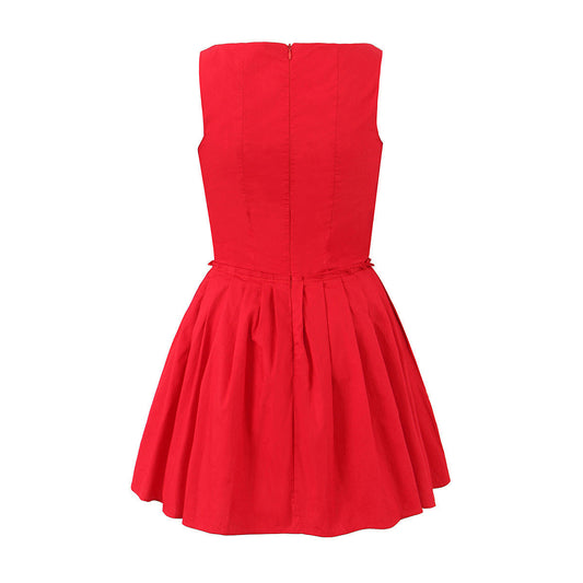 Solid Color Sexy Straps A-Line Dress