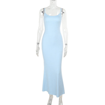 Elegant V-Neck Rhinestone Bodycon Dress